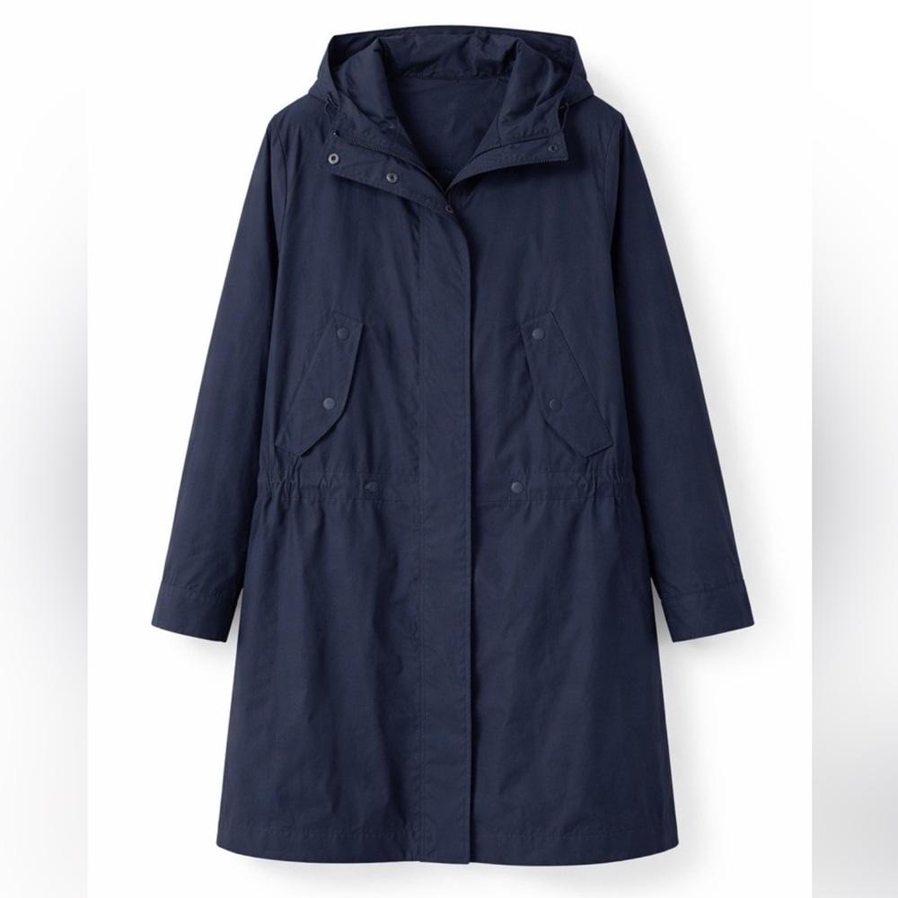Everlane Navy Anorak Rain Coat